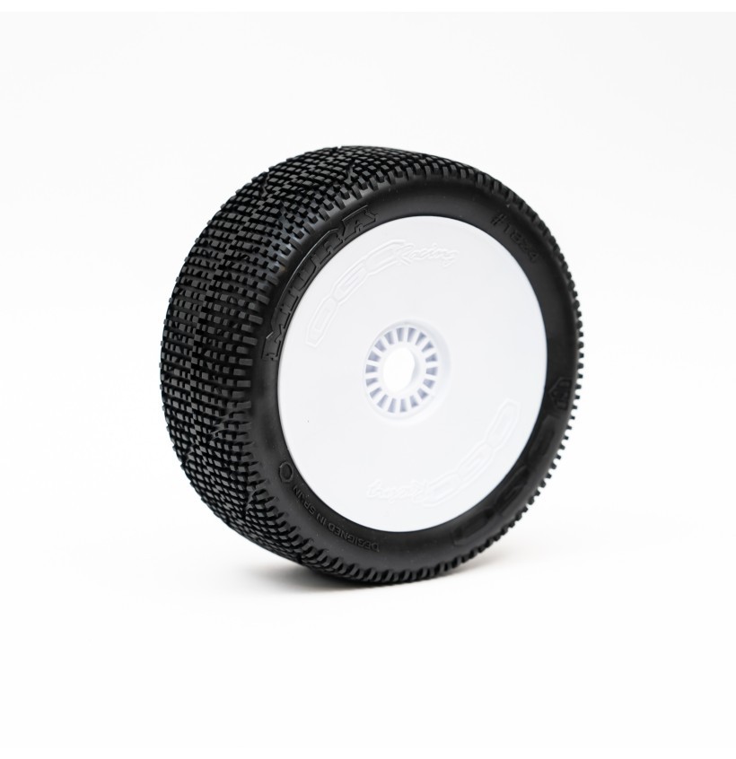 1:8 BUGGY MIURA HARD PRE-MOUNTED WHITE (2) "H COMPOUND"