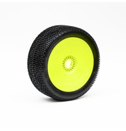 1:8 BUGGY MIURA ULTRA SOFT PRE-MOUNTED YELLOW (2) "H COMPOUND"