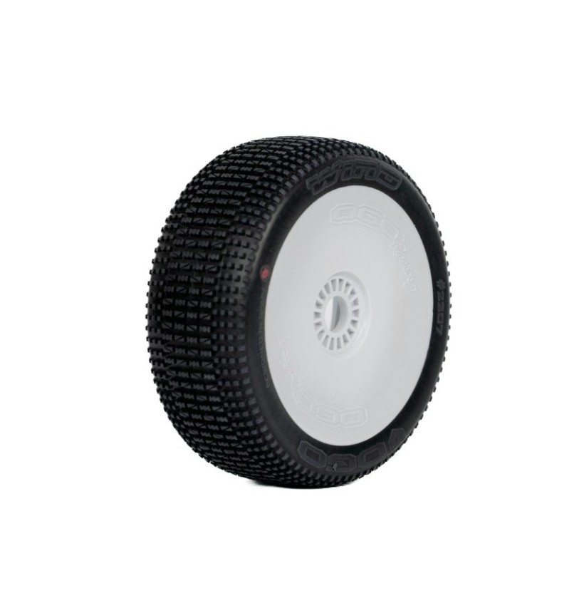 1:8 BUGGY WIND HARD PRE-MOUNTED WHITE (2) "H COMPOUND"