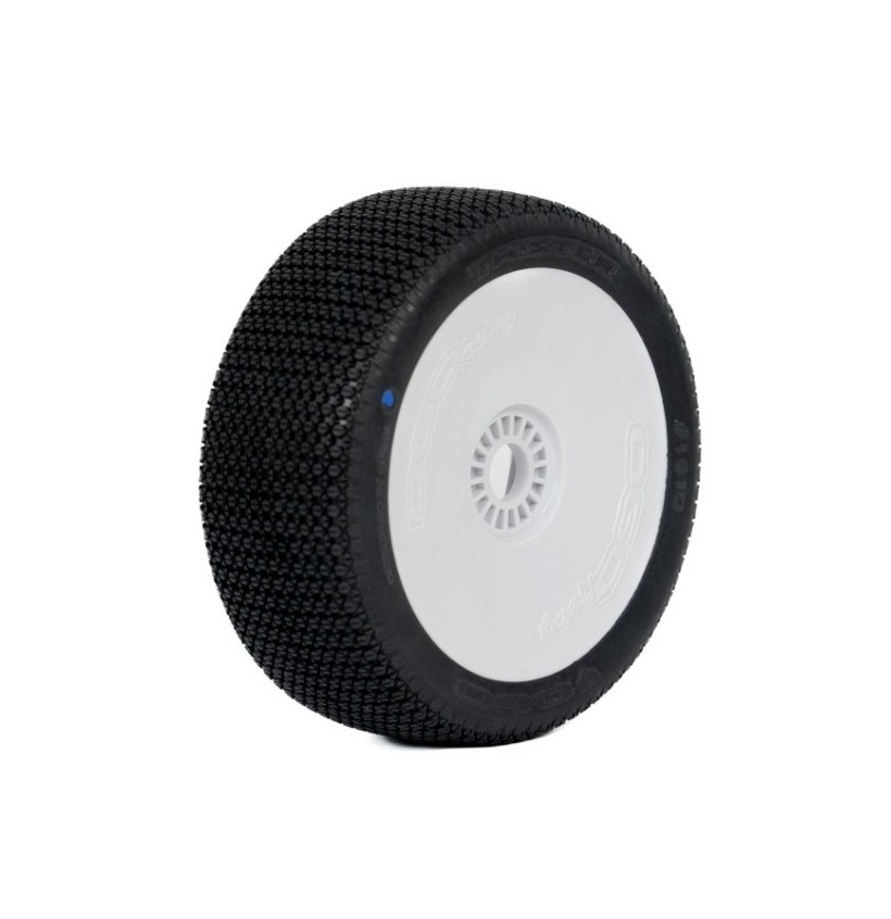 1:8 BUGGY TWISTER HARD PRE-MOUNTED WHITE (2) "H COMPOUND"