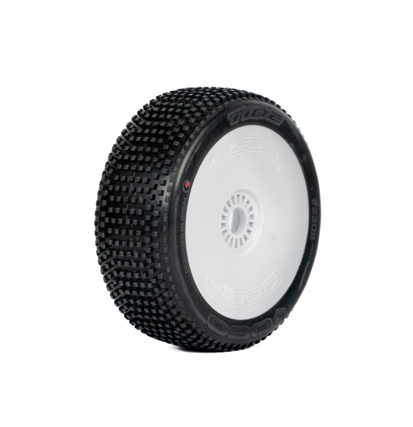 1:8 BUGGY TIDE SUPER SOFT PRE-MOUNTED WHITE (2) "H COMPOUND"