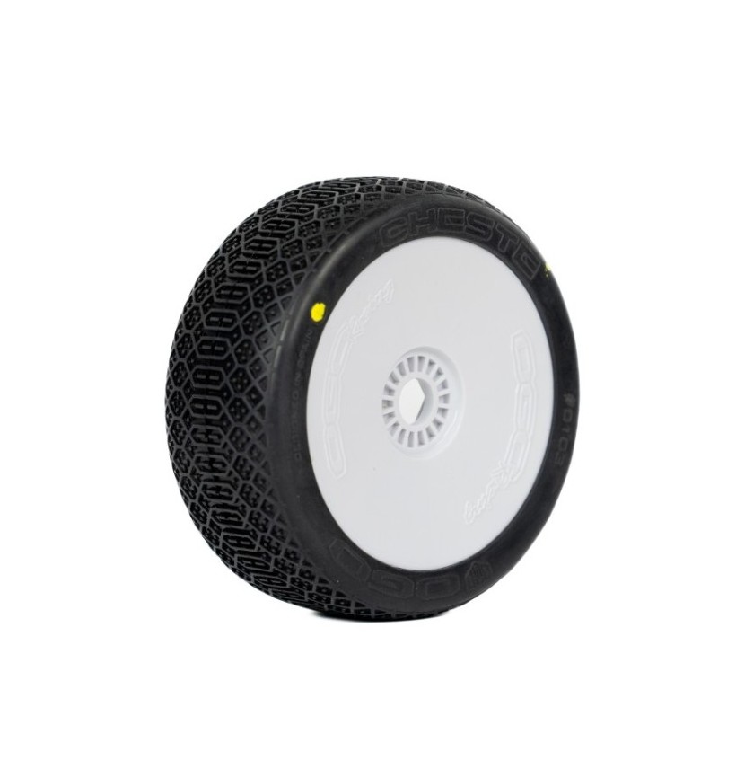 1:8 BUGGY CHESTE CLAY SUPER SOFT PRE-MOUNTED WHITE (2) "CH COMPOUND"