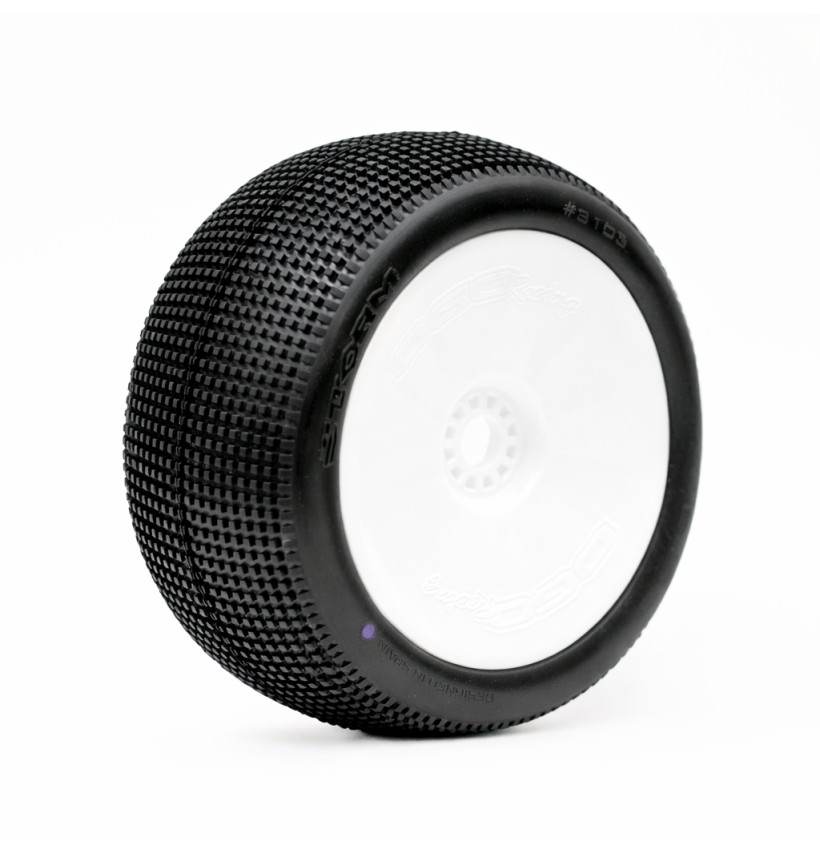 1:8 TRUGGY STORM SUPER SOFT PRE-MOUNTED WHITE 2PCS "H COMPOUND"