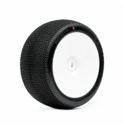 1:8 TRUGGY TWISTER CLAY PRE-MOUNTED WHITE  2PCS "CH COMPOUND"