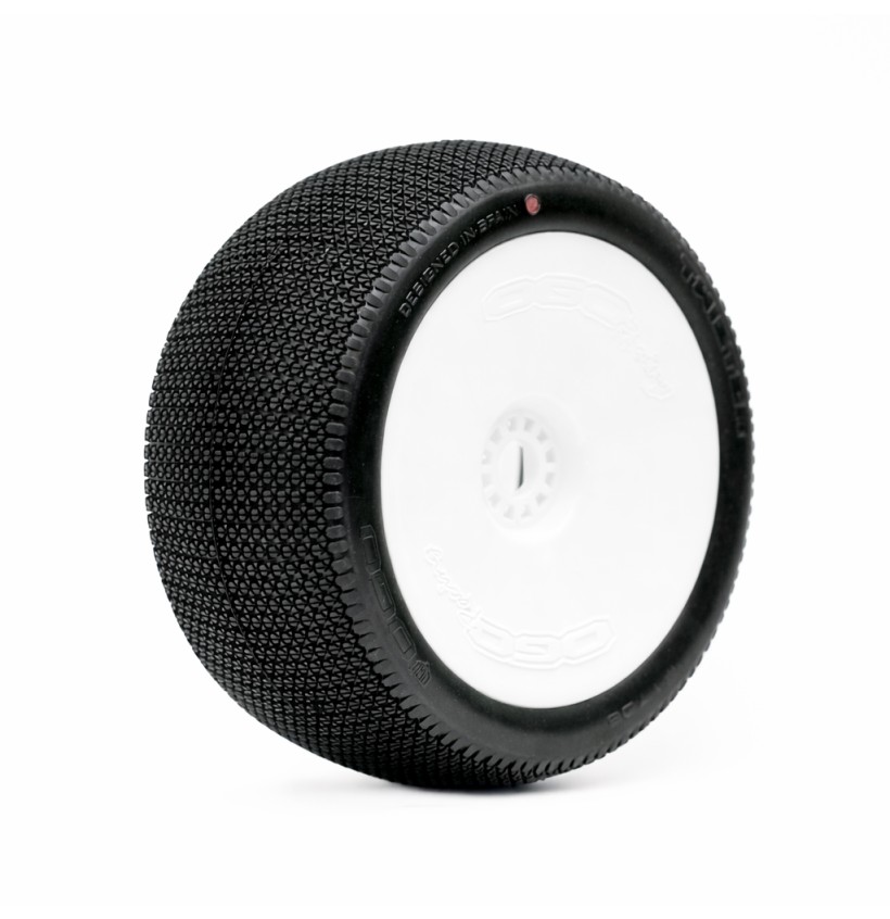 1:8 TRUGGY TWISTER SUPER SOFT PRE-MOUNTED WHITE  2PCS "H COMPOUND"